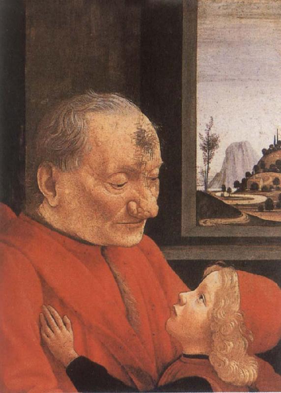 Domenico Ghirlandaio An Old man with his grandson oil painting picture